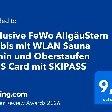 Exklusive Allgaeustern Steibis Mit Wlan Sauna Kamin Und Card Mit Skipass Lejlighed *